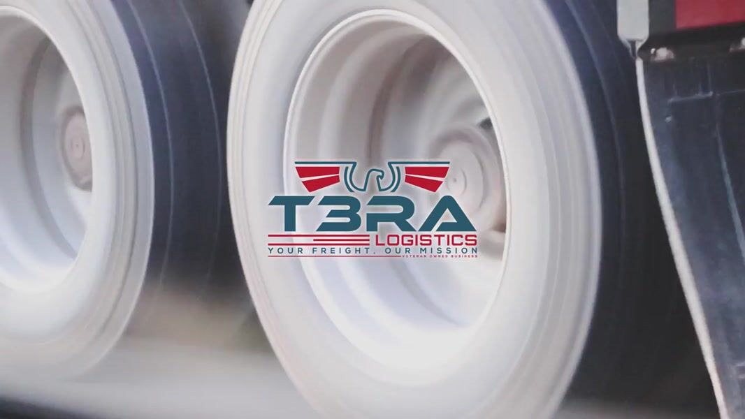T3RA Logistics film displayed in a computer frame