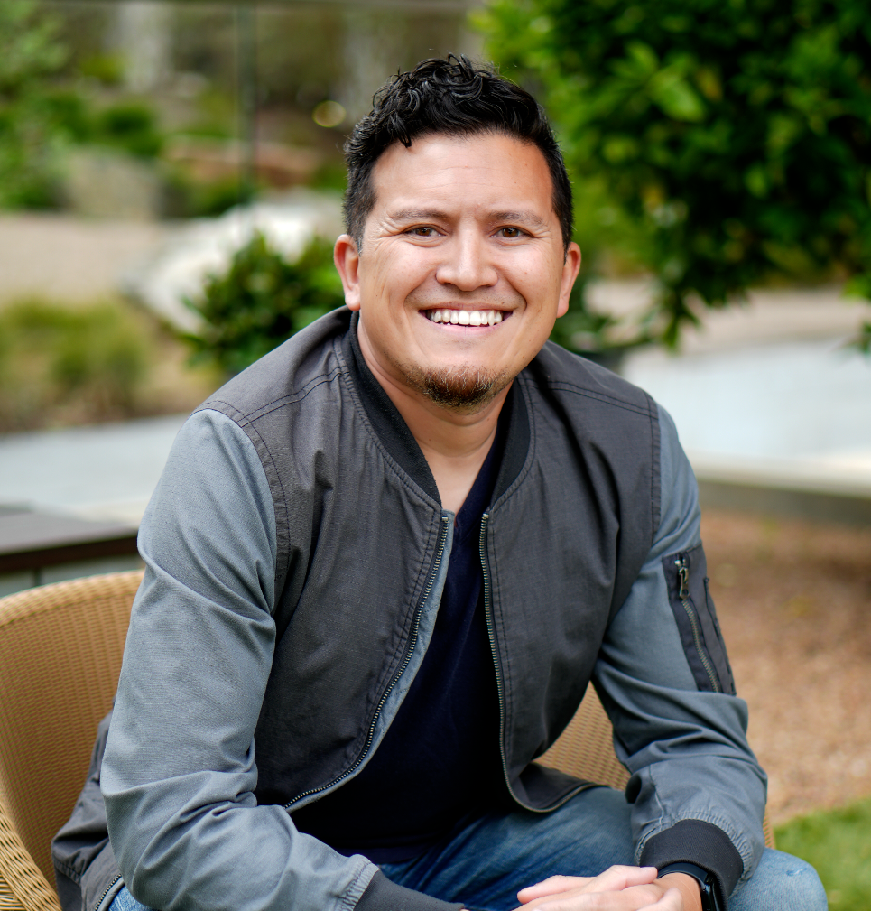 Outdoor portrait in a garden setting